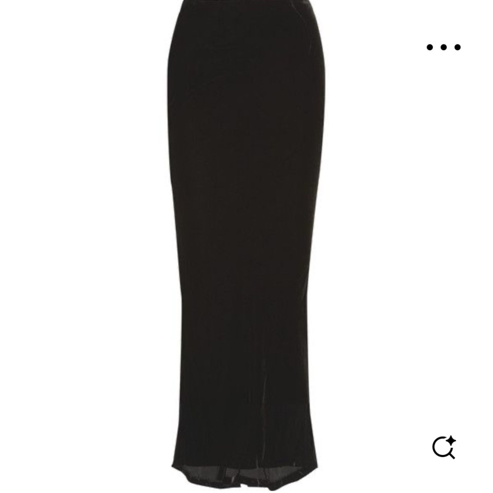 Joie Lulene Black Velvet Maxi Skirt Size XS NWT